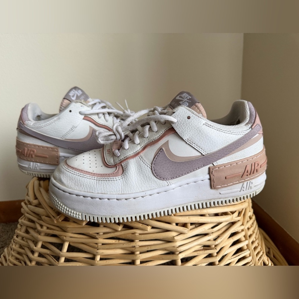 Nike Air Force 1 Shadow Women’s Sneakers in White / Pink